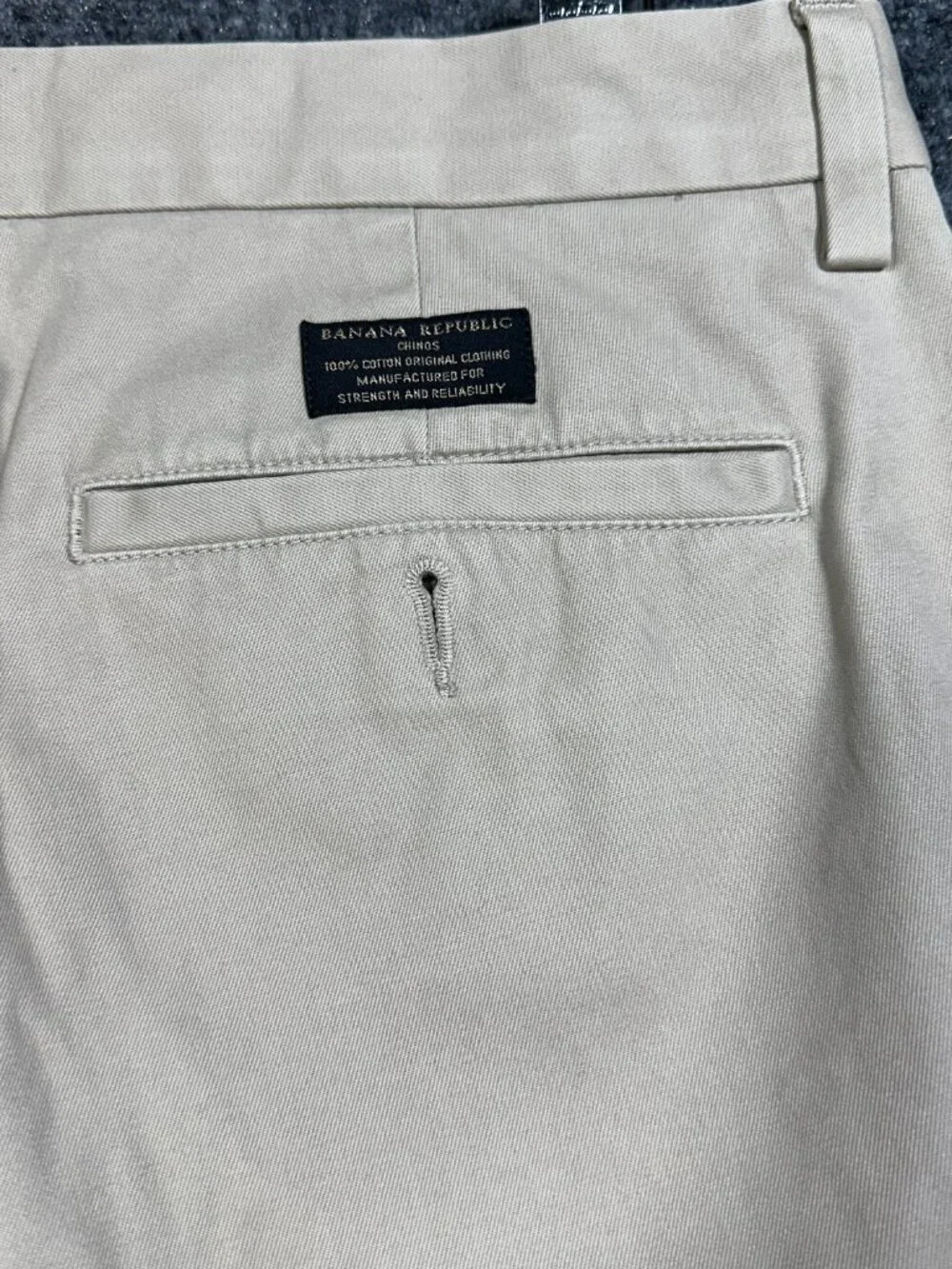 Banana Republic Pants Men 33 Gavin Chino Flat Front Straight Tan Cotton